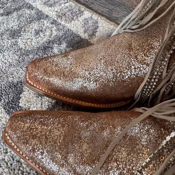 Corral NWT Corral Shimmering Crystal Fringe Western Boots - Picture 7 of 11